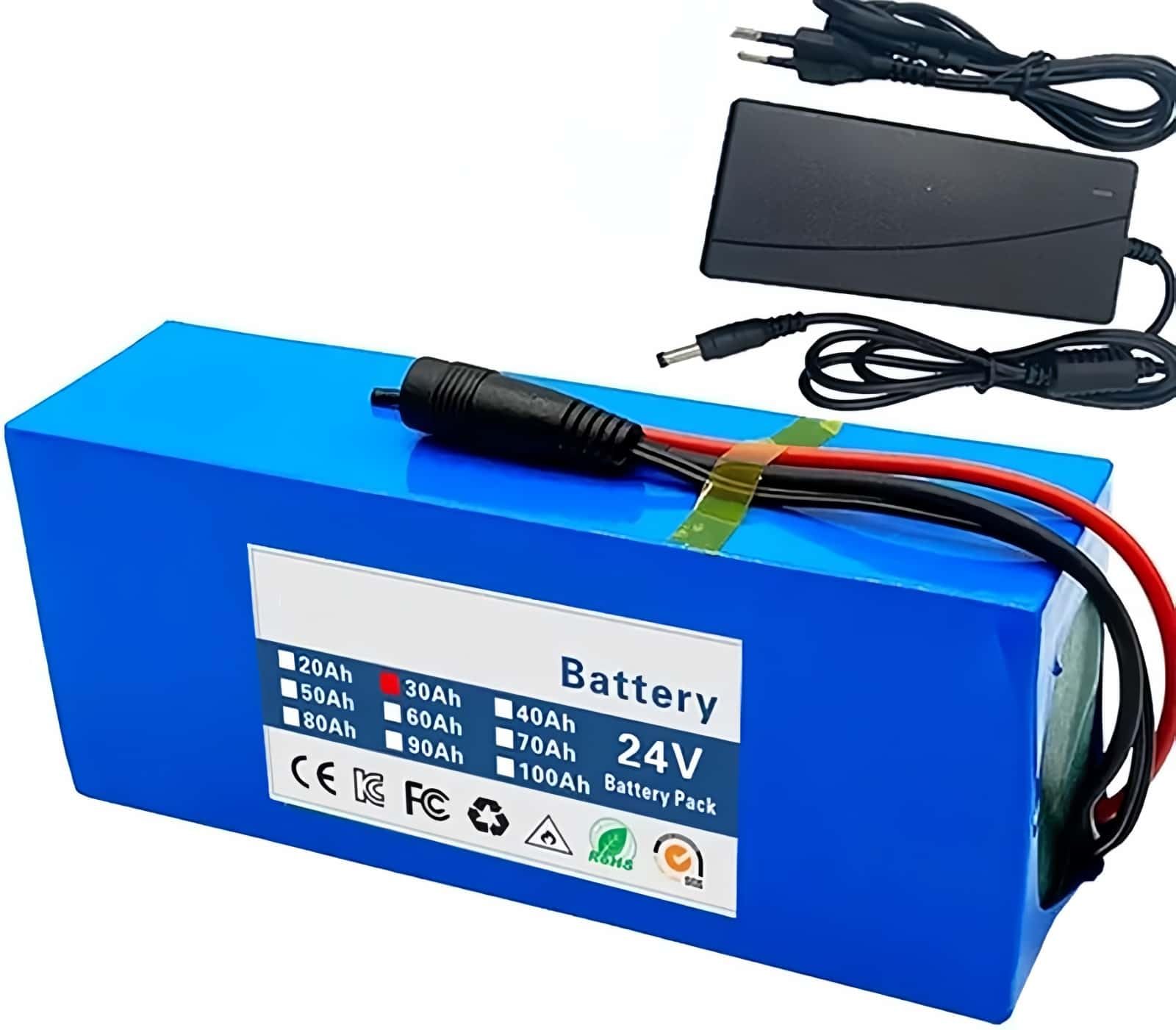 24V 30Ah E-Bike Battery, 25.2V 6S3P Electric Bicycle Battery