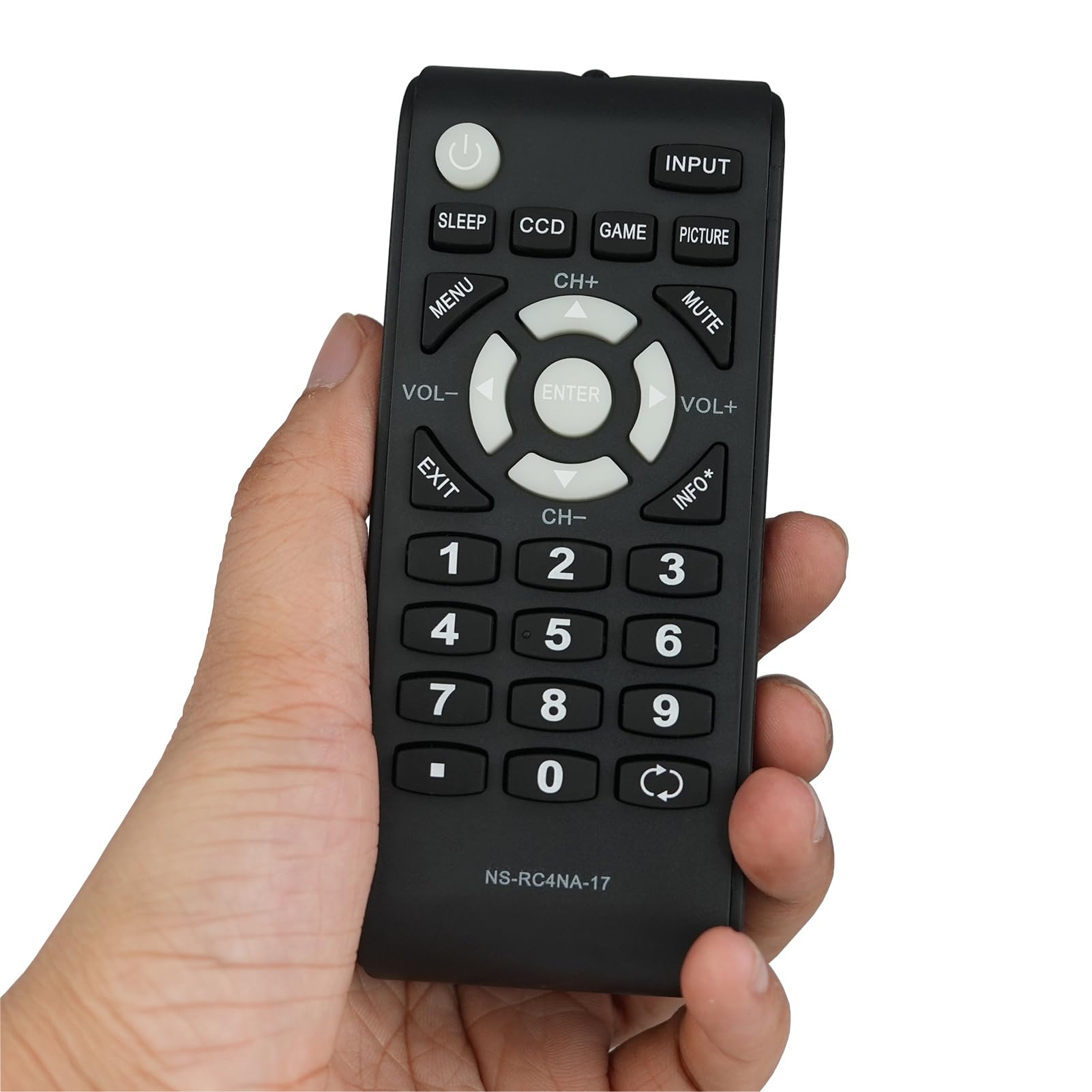 Replacement Remote Control For Insignia TV Models NS-RC4NA-17 Compatible TVs