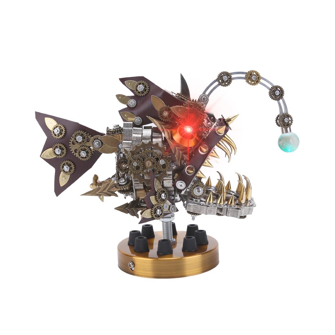 Metalkitor Metalowe puzzle 3D dla dorosłych, zestaw modeli żabnicy, steampunk, ozdoba DIY, rzemiosło, łamigłówka, idealna dekoracja pokoju i wybór na prezent (700 sztuk, z podstawą)