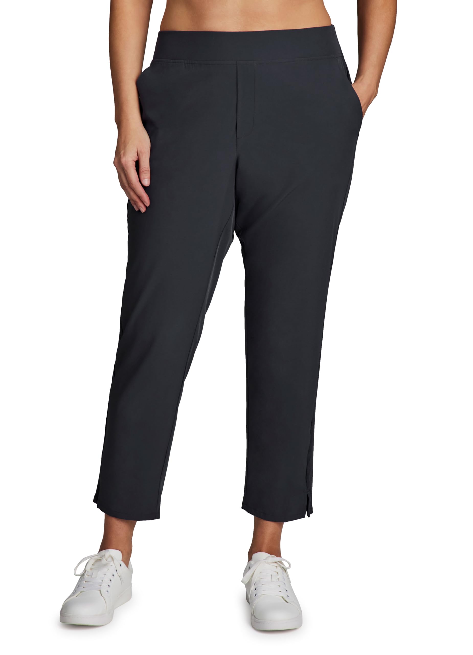 RBX Womens Plus Size Ankle Pant with Pockets Lightweight Quick Drying Woven Weekend Pants