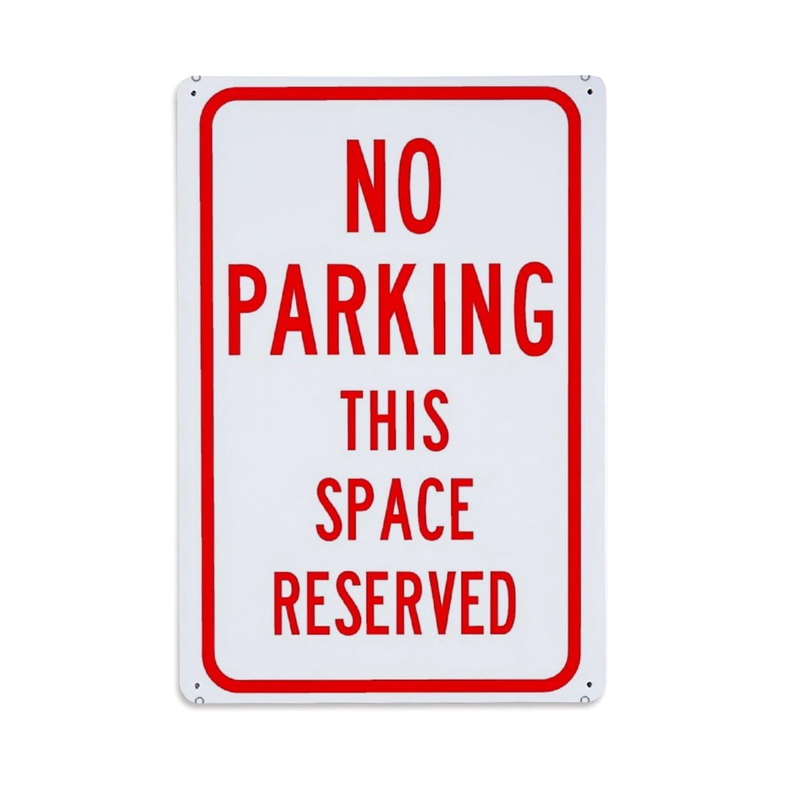 Jdyaojiesheng Vintage No Parking This Space Reserved Tin Sign Retro Metal Wall Decor Metal Poster, Home Bar Garage Farmhouse Cafe Wall Art Decoration 8X12inches
