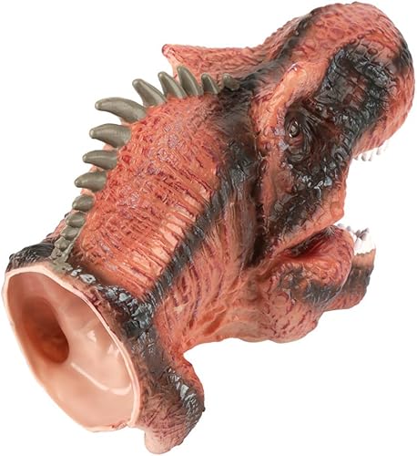 Miniatura 8 de ENMMRLA Marionetas de mano de dinosaurio para niños, de goma, tiranosaurio, alosaurio, bariónix, marionetas de mano para niños, regalo de fiesta