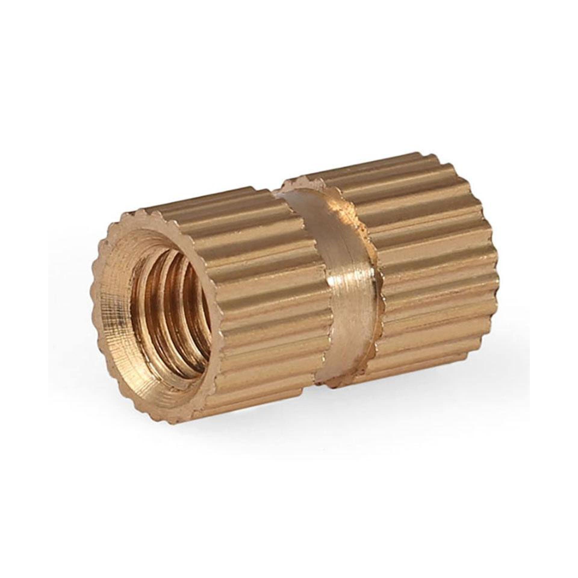 Mosiężne radełkowane nakrętki gwintowane M3 M4 M5 M6 M8 M10 Nakrętka uchwytu z otworem ślepym do formowania wtryskowego(2pcs-m4x6x10)