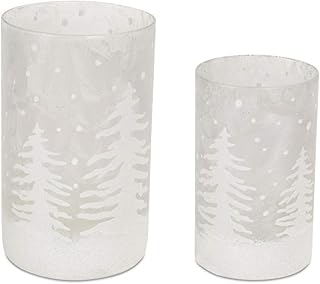Melrose 68420 Candle Holder Set of 2, Glass