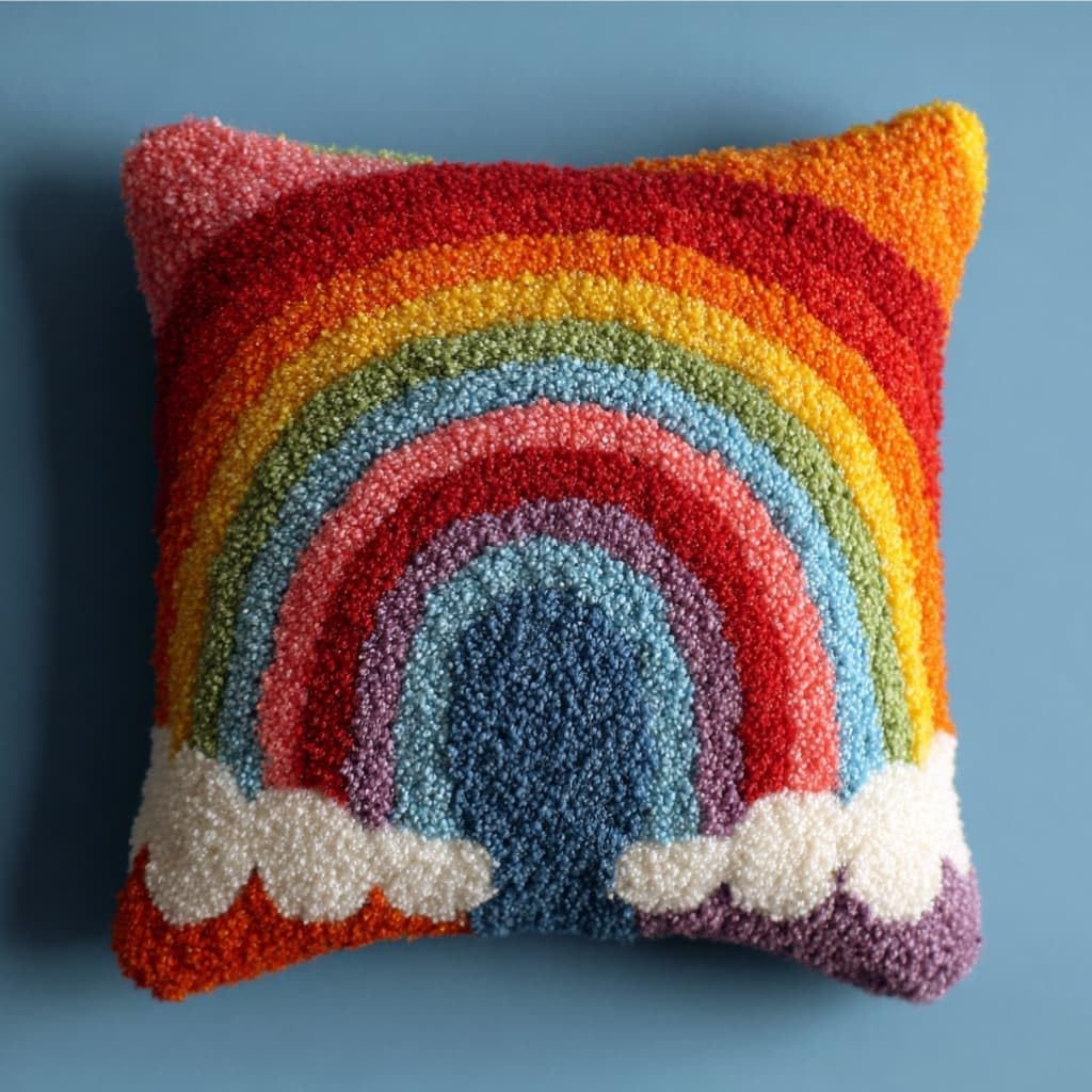 kitphoenix Latch Hook Embroidery Kits Rainbow 43Cmx43Cm