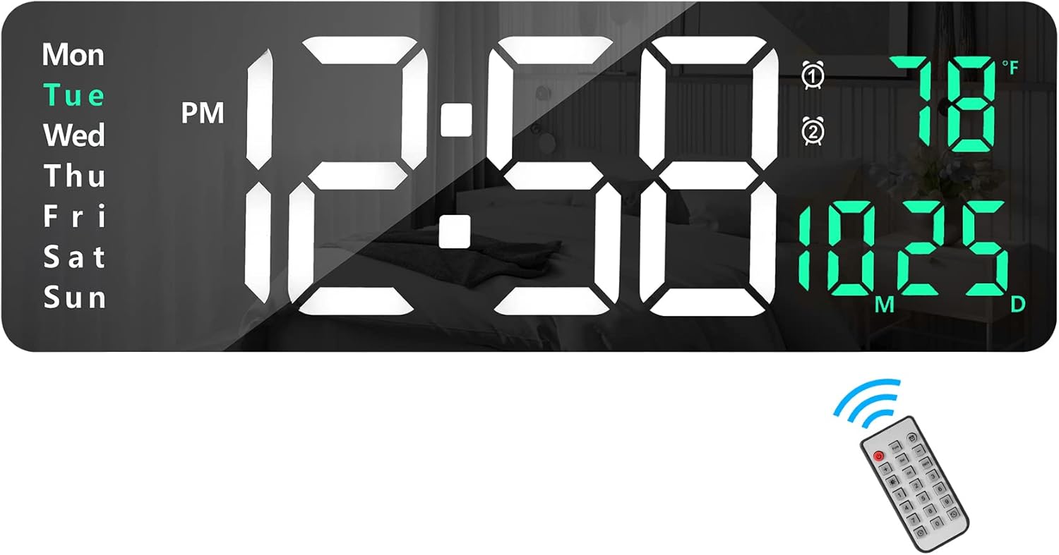 LargeDigitalWallClock 16.2 Inch Digital Wall Clocks