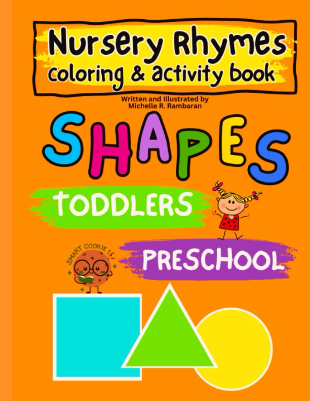 Nursery Rhymes SHAPES Coloring and Activity Book for toddlers and preschool kids