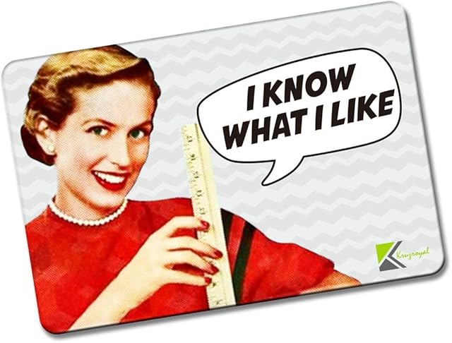 Kruzroyal FM173 I KNOW WHAT I LIKE/ADULT/RUDE Novelty Funny Idea Glossy Rectangle Metal Fridge Magnet