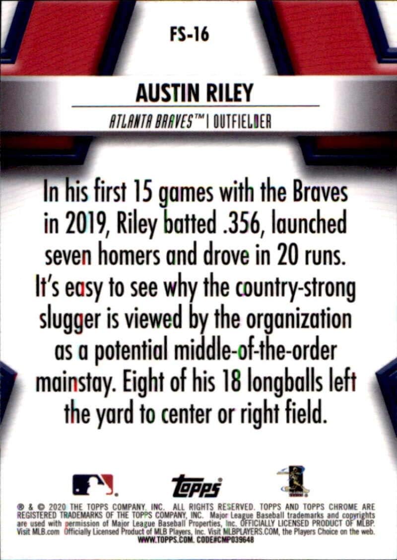 2020 Topps Chrome Future Stars Refractors #FS-16 Austin Riley Atlanta Braves Baseball Card NM-MT