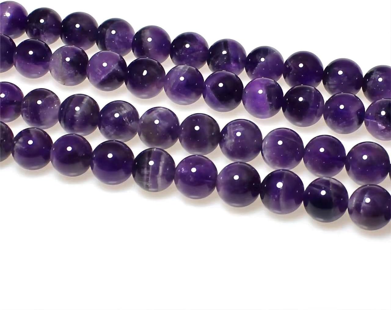 MJDCB Natural Dreamy Amethyst Beads Round Stone Beads DIY Loose Beads for Jewelry Making Beads 15" (6mm) - Image 4