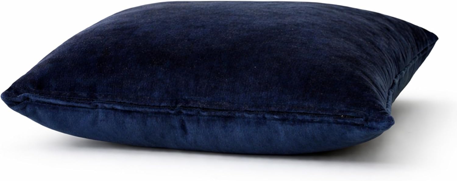 Throw Pillow Covers Navy Blue 18x18 inchs, 2 Pack Velvet Pillow Case Square Decorative Solid Color Cushion Cover Pillowcases for Sofa & Couch, Bedroom, Car, Yard - ONLY Covers
