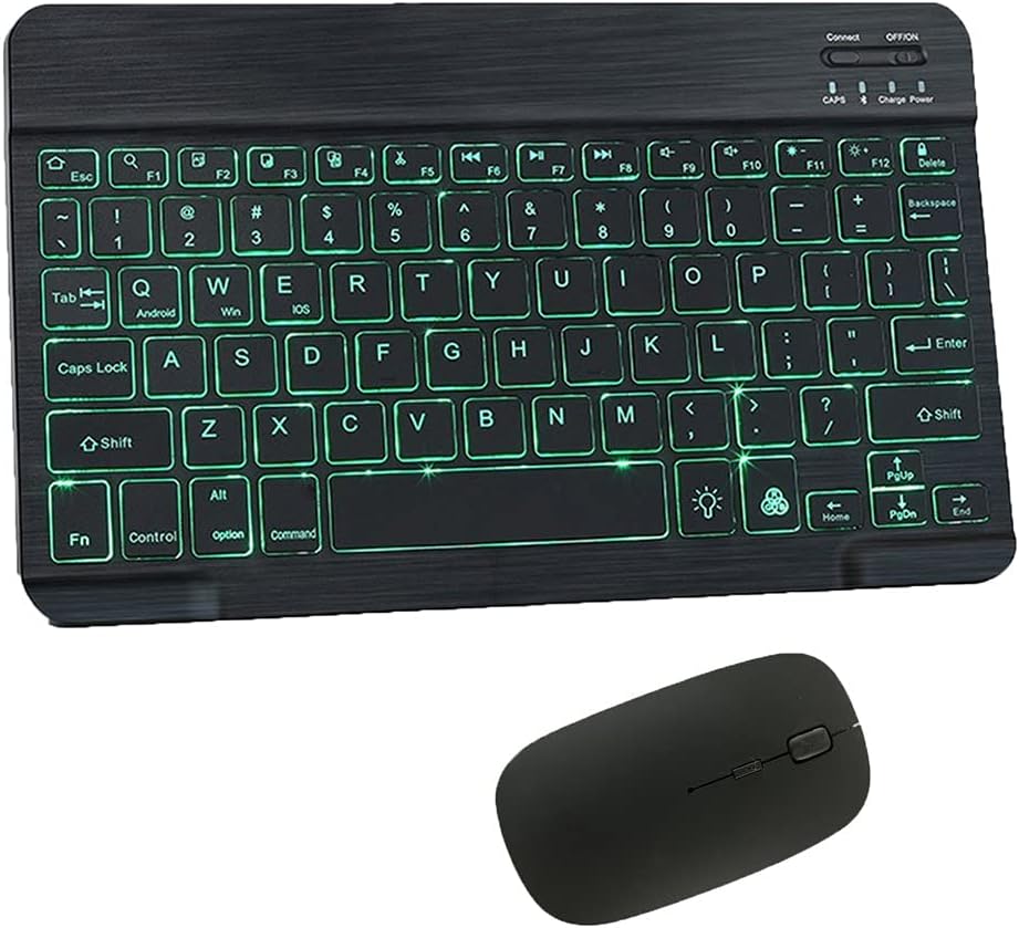 Harburfine Backlit Bluetooth Keyboard and Mouse Combo for