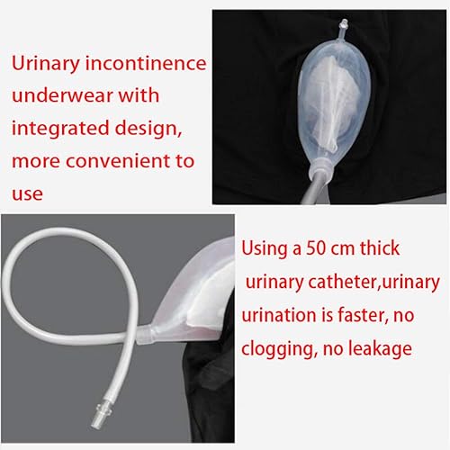 Miniatura 3 de HAMUHA Bolsa de orinal masculina para orina portátil, portátil, para hombre, cintura elástica, para inodoro, cintura elástica, repuesto. (L)