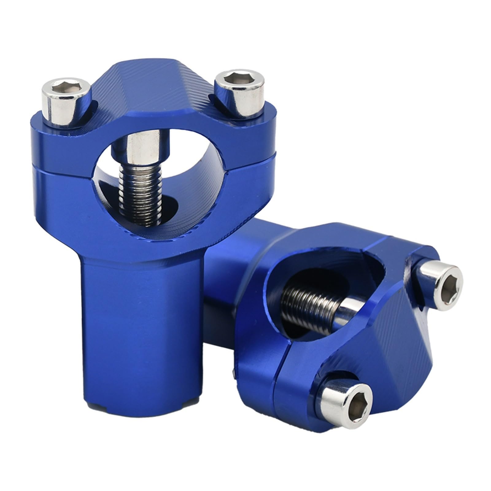 XFYESL Motorcycle CNC Handlebar Riser Bar Clamp Mount Accessories Fit For SX Handlebar risers kit(Blue Increased)