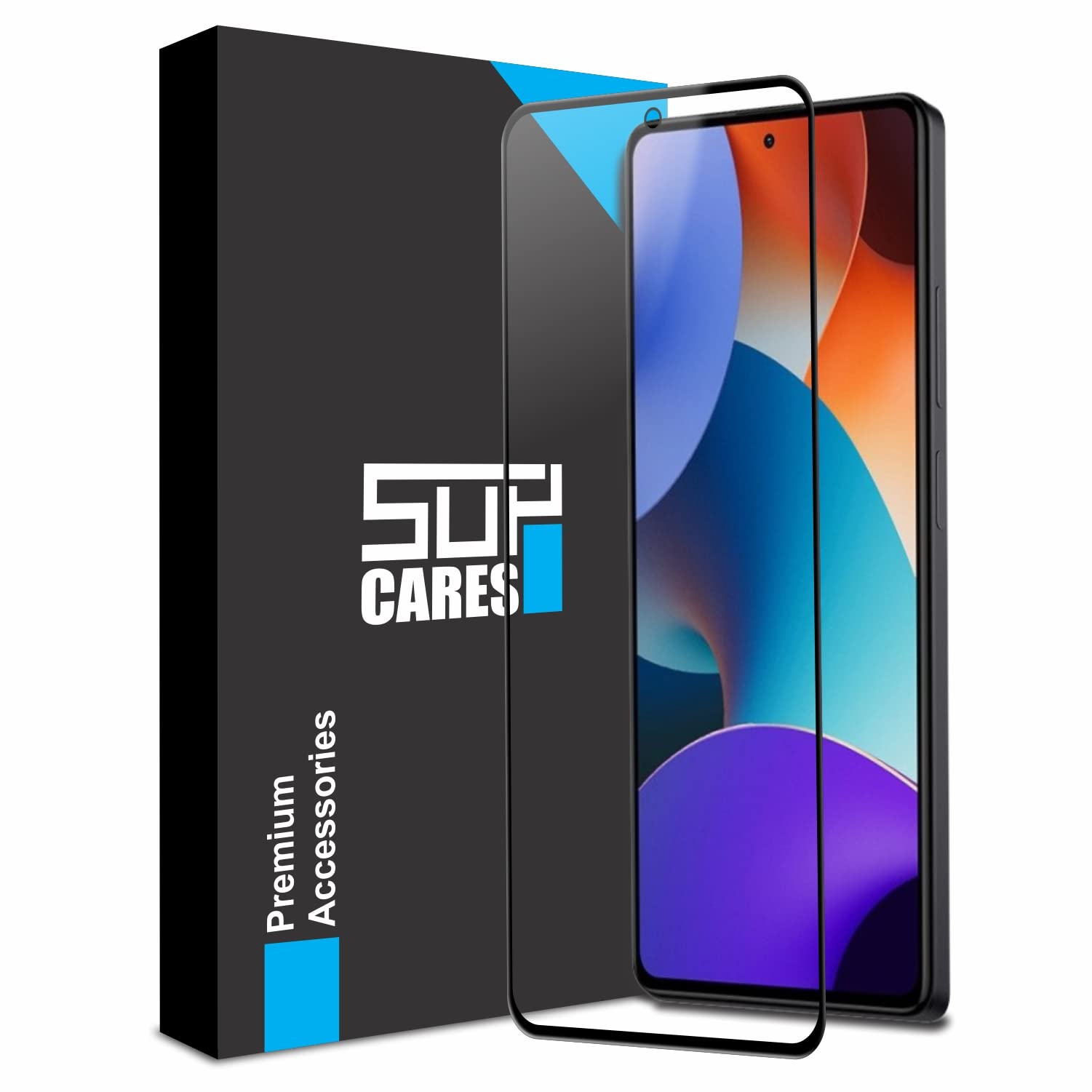 SupCares Military-Grade Gorilla Tempered Glass Screen Protector For Redmi Note 12 Pro Plus,Redmi Note 12 Pro and Poco X5 Pro(6.67 Inch)With Installation Kit|Edge-To-Edge Protector Coverage|Black