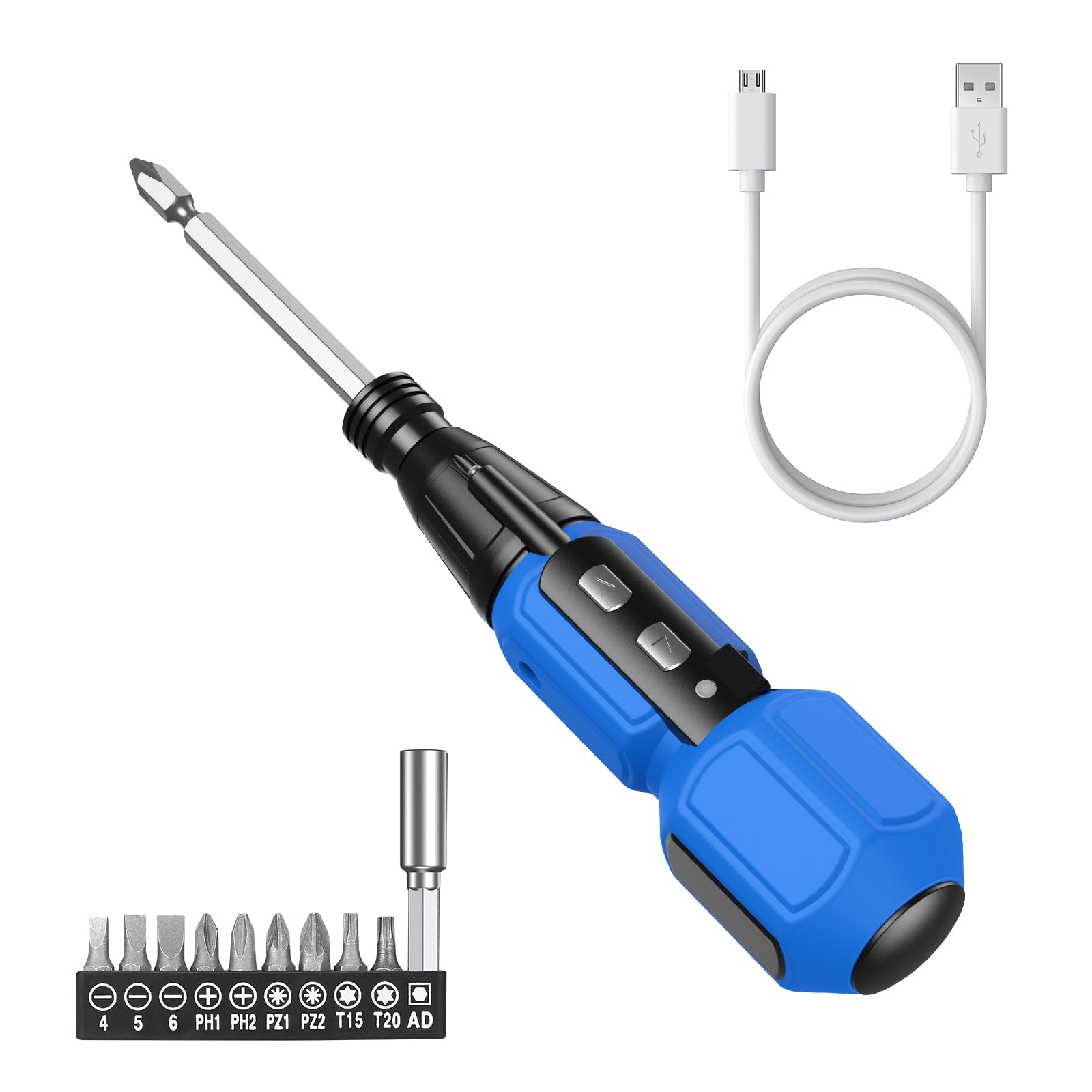Brifit Precision Screwdriver Set, USB Rechargeable Cordless Power Screwdriver with LED Light, 9 Screwdriver Bits, Auto & Manual Modes, Portable Repair Tools for Phone,Game, Camera, Laptop, Clock