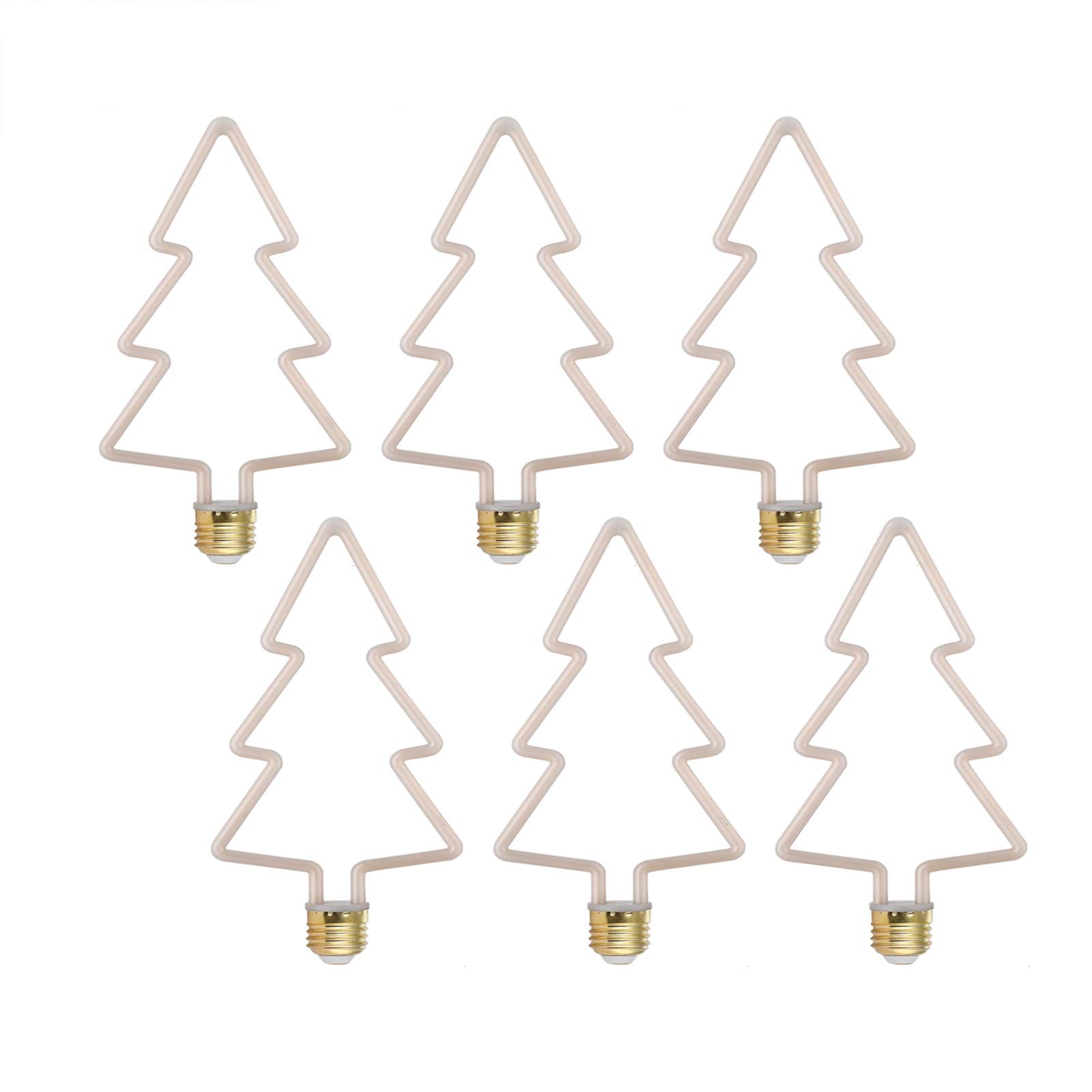 Ampoule LED Vintage, Ampoule LED Edison à Bouche à Vis 7W, Ampoules à Filament LED Style Antique Rétro, Ampoule Décoration Blanc Chaud 540Lm, Paquet 6, Blanc Laiteux