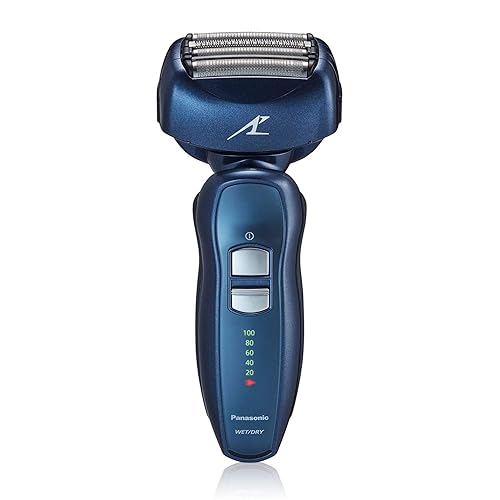 Panasonic Arc4 - Maquinilla de afeitar eléctrica para hombre 4 cuchillas con recortadora emergente recargable en húmedo y seco azul 1 unidad