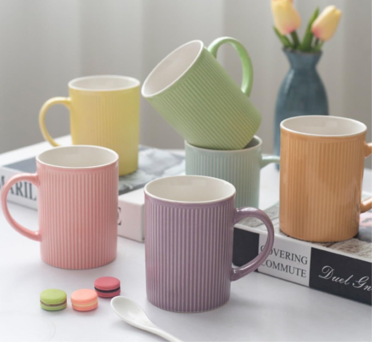 Tazzine Caffè Tazza da Caffè Tazza di Tè Tazze Tazza In Ceramica Tazza Da Bere Semplice Coppia Tazza Da Caffè Tazza Da Colazione Grande Per La Casa Tazze Da Caffè Tazzine di Caffe Tazze da Caffè ( Col
