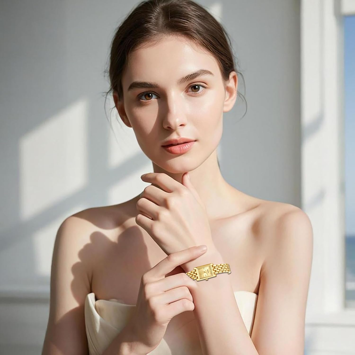 Petite Vintage Luxury Women Watch, Japanese Movement, Elegant Retro Ladies Dress Watch, Water Resistant, Adjustable Bracelet with Tool - Image 4