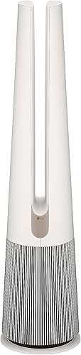 LG PuriCare AeroTower - Ventilador purificador de aire para el hogar, habitación grande y pequeña, dormitorio, con filtro HEPA verdadero, múltiples
