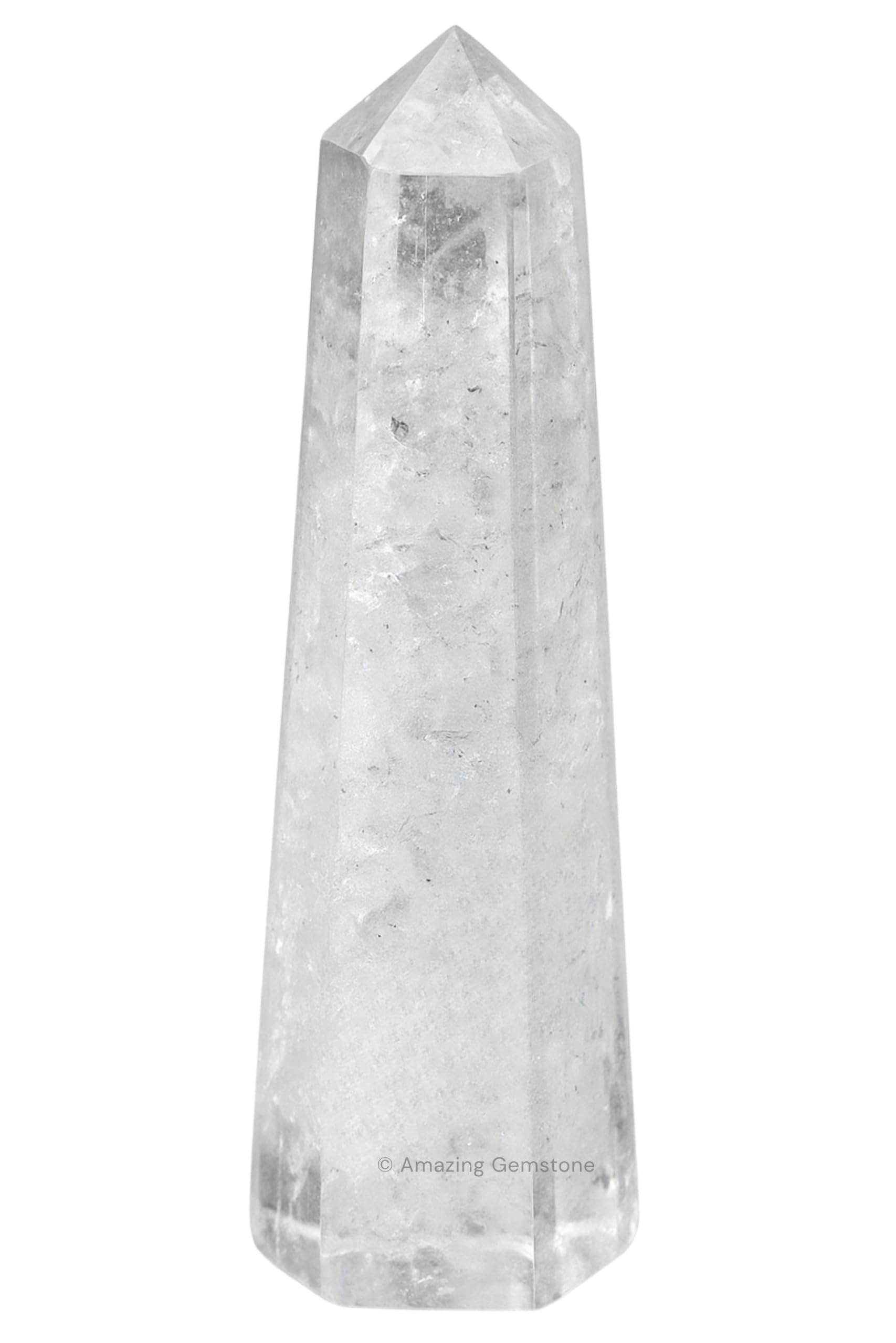 Amazing Gemstone Clear Quartz Crystal Towers - Natural Healing Crystal Point Obelisk for Reiki Healing and Crystal Grid (3" to 4" INCH)
