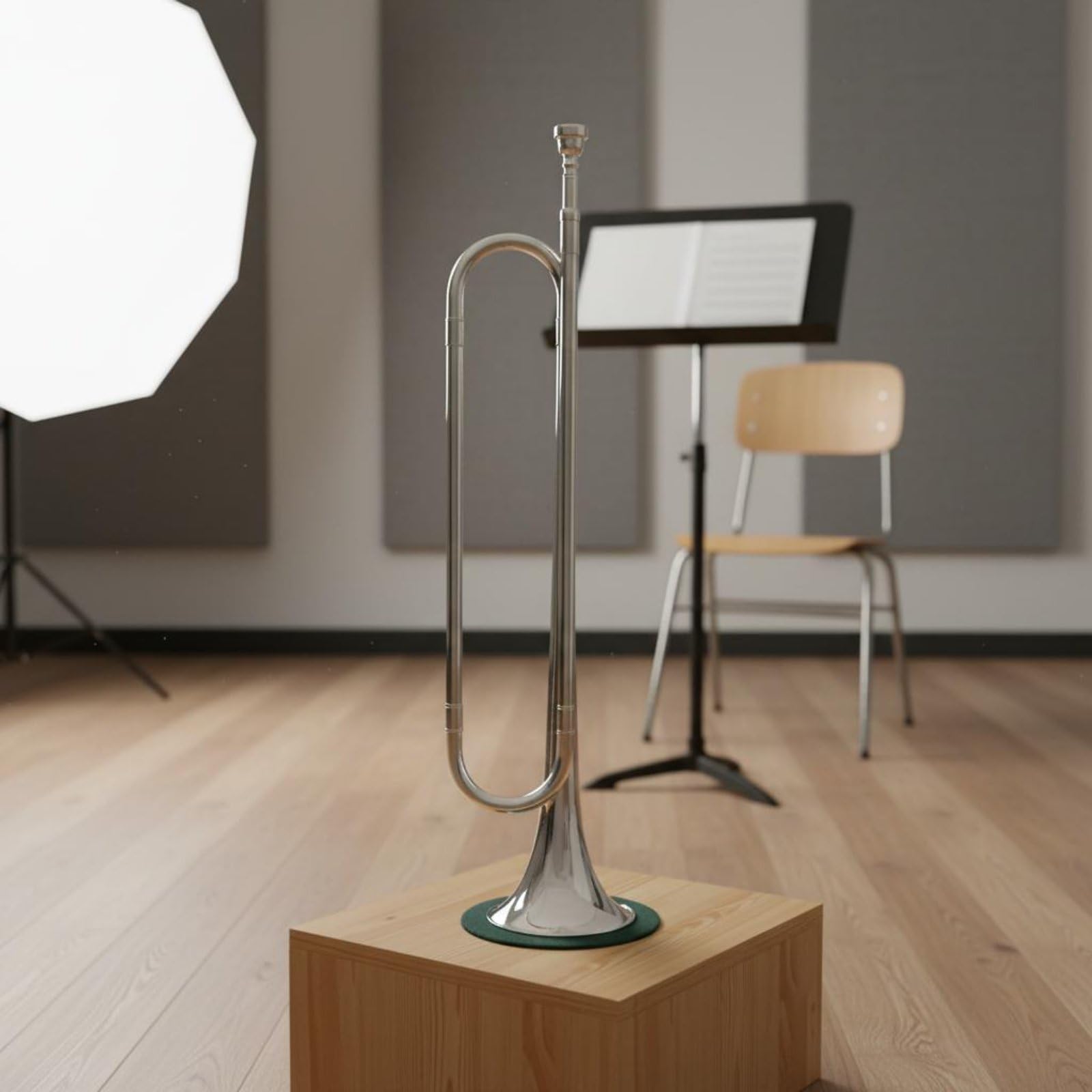 Tromba in Ottone Tromba Bugle Strumento a Fiato per Studenti Peso Contenuto Comfort d'Uso Facile Emissione Adatta per Prime Lezioni Scolastici, Stile Classico, Militare, Tradizionale-A