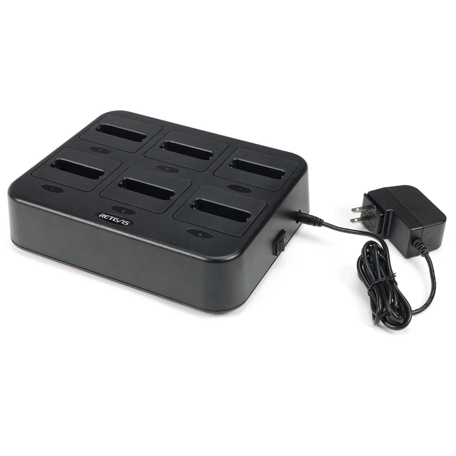 Retevis RT22P B3H B3S - Caricabatterie per walkie talkie a sei vie, multiunità, compatibile con Retevis RT22P B3H B3S, protezione di ricarica, indicatore di carica LED, base rimovibile (confezione da