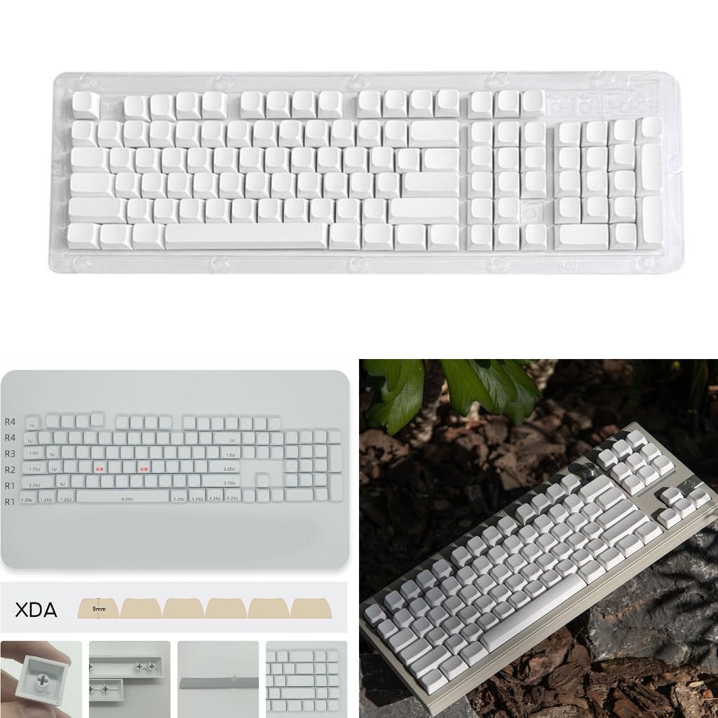 Minimalistyczne 104 klawisze białe klawisze XDA wysokość PBT konstrukcja personalizacja