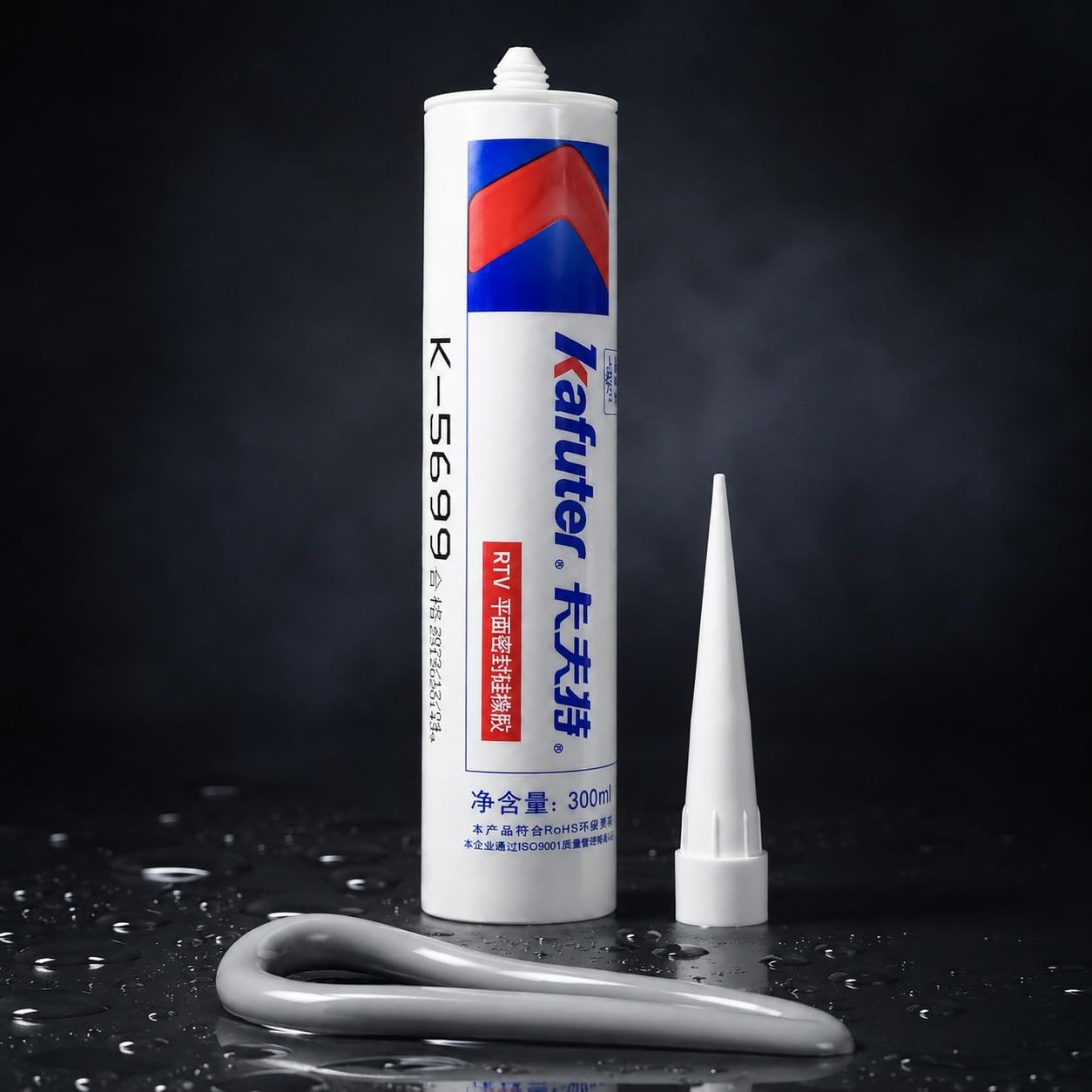 VIDOO Kafuter K-5699 Adhésif Joint Liquide Carter d'Huile, Colle Mastic de Fixation pour Machine Lourde, Cartouche 300ml