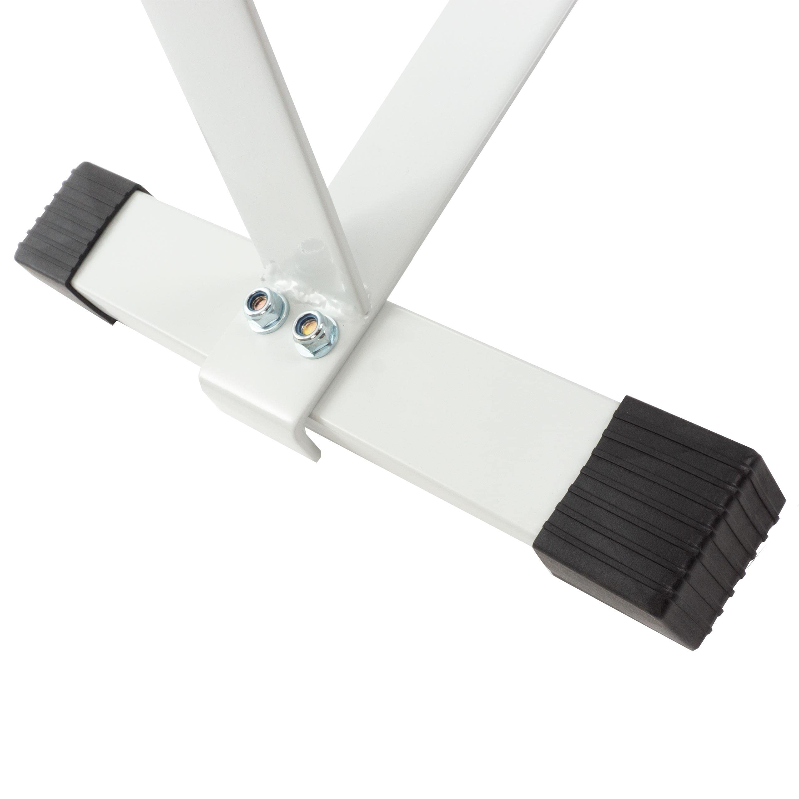 ScSPORTS Hantelscheibenständer, mit 30 mm Scheibenaufnahme, bis 200 kg, weiß