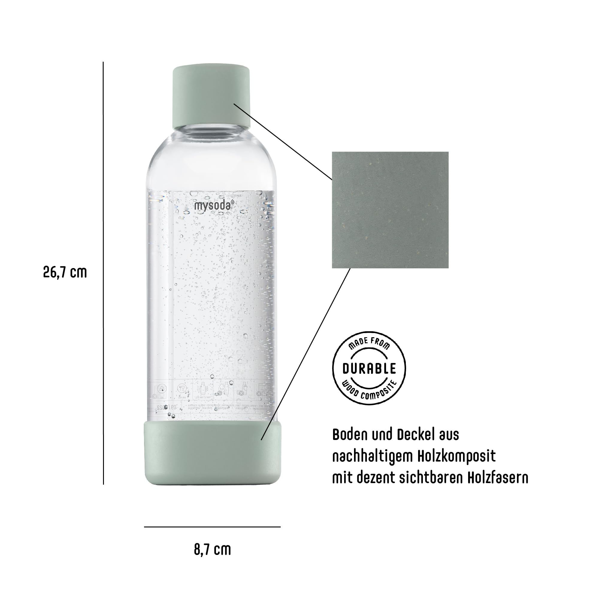 Sodastream Machine Mysoda - Kit De Purification D'eau Woody - En Bois Composite Renouvelable Avec Cylindre De CO2 Et Bouteille En Plastique Quick-Connect 1 L - Sans BPA (noir Bouteille Sodastream Verre Sodastream Machine Mysoda - Kit De Purification D'eau Woody - En Bois Composite Renouvelable Avec Cylindre De CO2 Et Bouteille En Plastique Quick-Connect 1 L - Sans BPA (noir Bouteille Sodastream Verre
