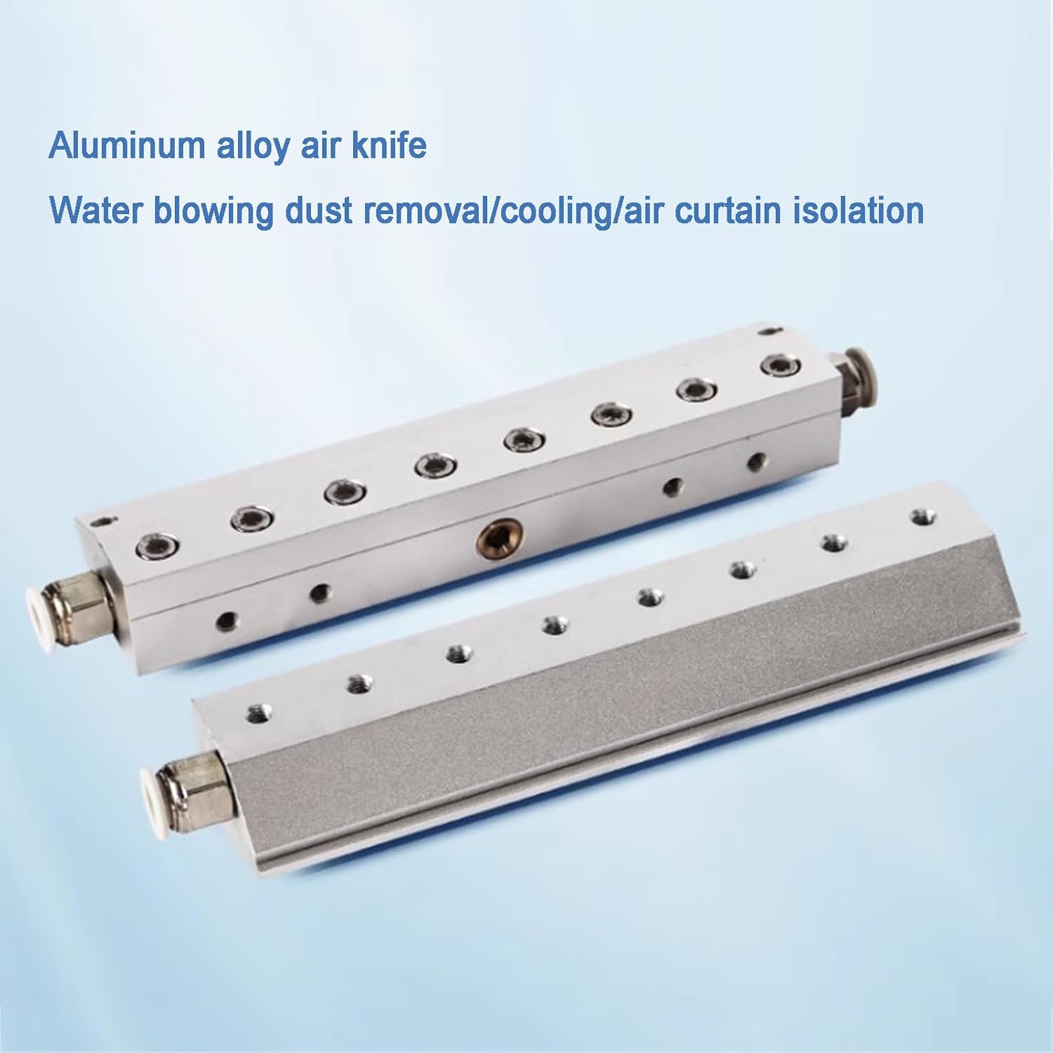 Air Knife Blower - Aluminum Alloy Air Blade for Efficient Water Removal, Dust Blowing & Cooling, 1/4" Internal Thread, Ideal for Industrial Production Lines & Manufacturing Applications