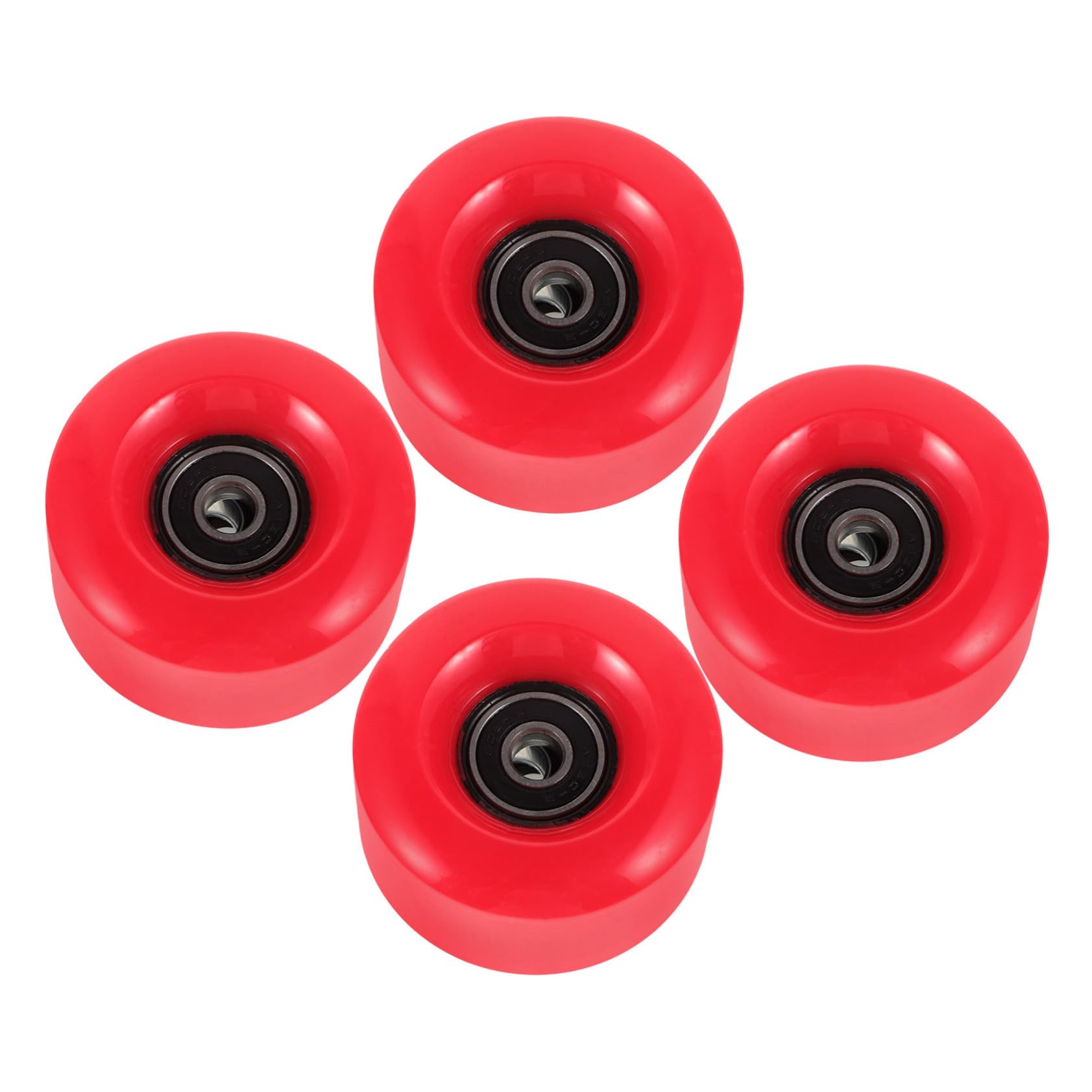 Outanaya 4pcs Replaceable PU Roller Skate Wheels for Beginners and Experts Durable Sturdy and Fashionable Roller Skates Accessories High Elastic Non Glowing Tires for Skating Fun