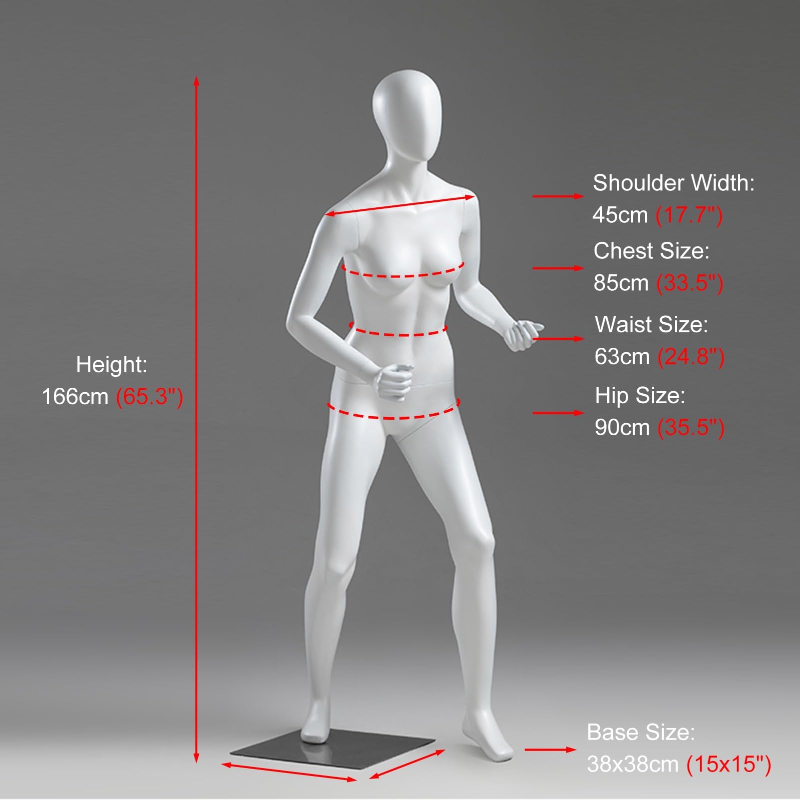 Manekin Realistyczny Stojący Sportowy Manekin, Mięśniowy Manekin do Badmintona i Tenisa, Forma Sukienki, Pełnowymiarowy Manekin do Prezentacji Ubrań(Female)