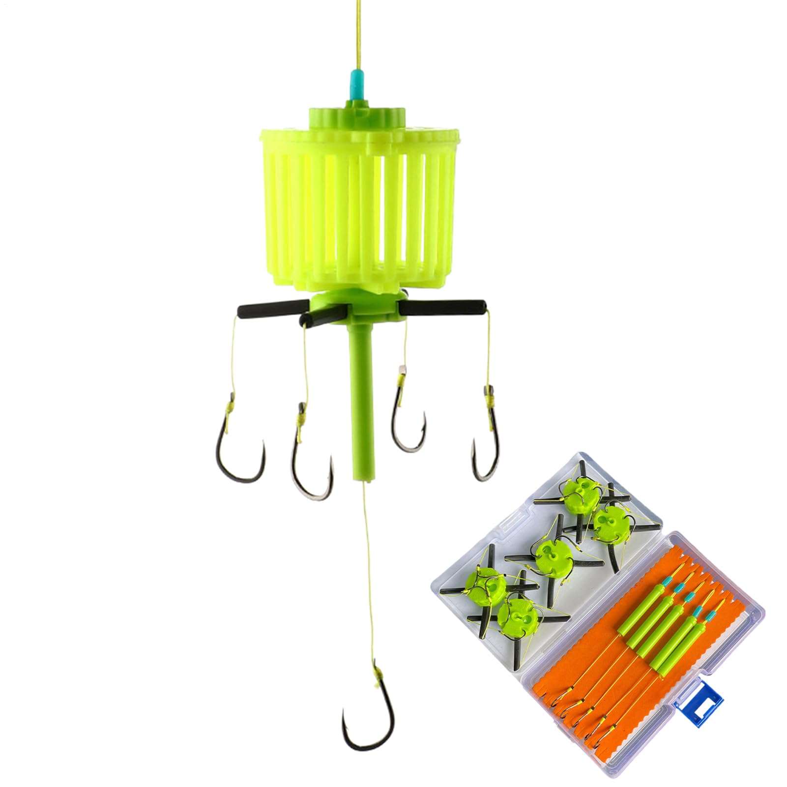 Anzuelo con jaula para cebo | Trampa para cebos con anzuelos de cebo, trampa para cebo de cesta, equipo regalo para entusiastas