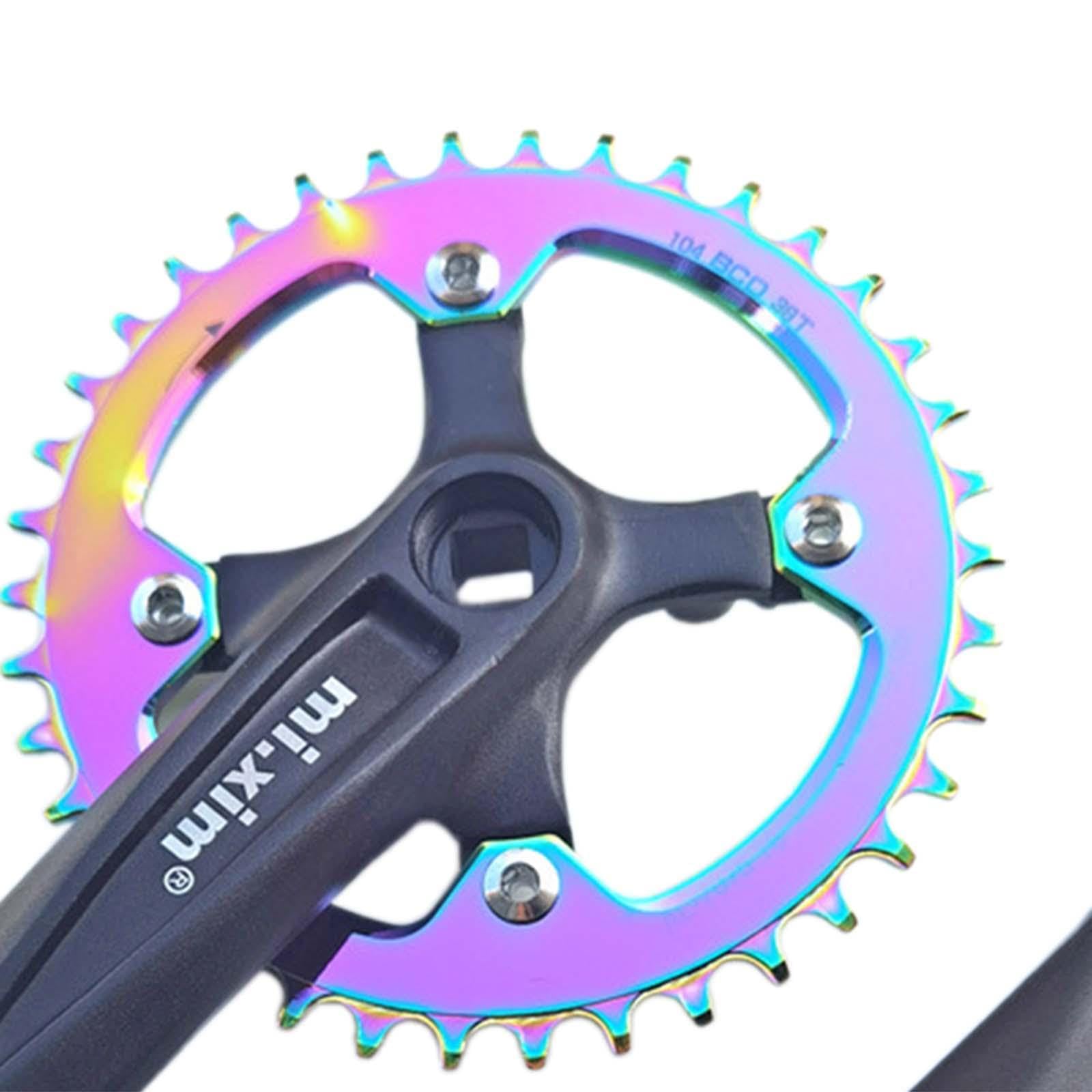 Guarnitura per Mountain Bike da Strada, Set di Pedivelle Leggere a 7, 8, 9, 10, 11 E 12 velocità, Corona Rotonda per Bicicletta, Ricambio