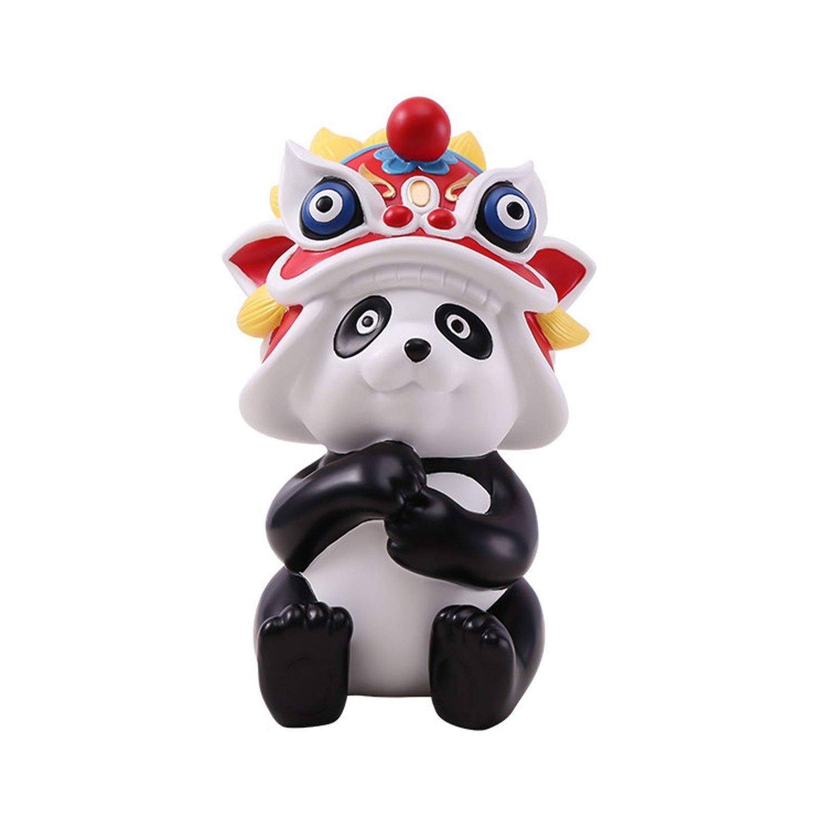 NYKK Chinese Feng Shui statue Garden Animals Figurines, Cute Panda Sculpture Ornament Resin Decorations, Indoor & Outdoor House Crafts Ornament Accessories Home Decor (Panda) Statue of Wealth Statues