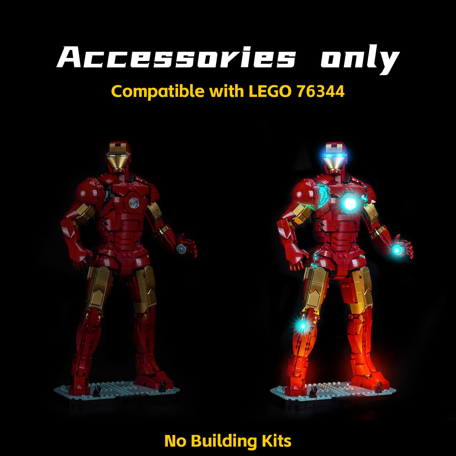 Amazon.com: BrickBling LED 燈相容於Lego 鋼鐵人Mark 3 收藏家版,創意