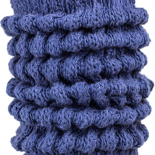 MDR Women's Extra Long & Heavy Slouch Cotton Wear at any Length Socks Made in USA 1 Pair Size 9 to 11 (Navy)2