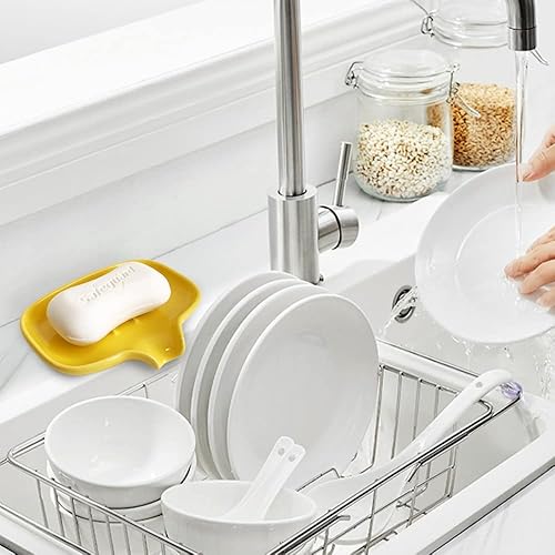 Miniatura 2 de Dispensador de jabón dorado y jabonera de cerámica amarilla, juego de accesorios de baño de cerámica moderna, decoración del hogar para baño o cocina