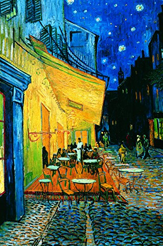 Vincent Van Gogh Pavement Cafe at Night Decorative Fine Art Inch Poster Print (unframed 24 x 36)