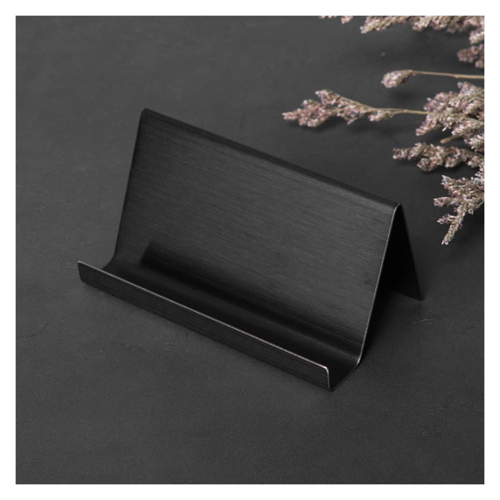 Porta-tarjetas de Visita/Tarjetero Tarjetas Soporte de tarjeta de negocios de acero inoxidable Soporte de pantalla Mesa de escritorio Organizador de mesa Accesorios de escritorio Tarjetero para Tarjet