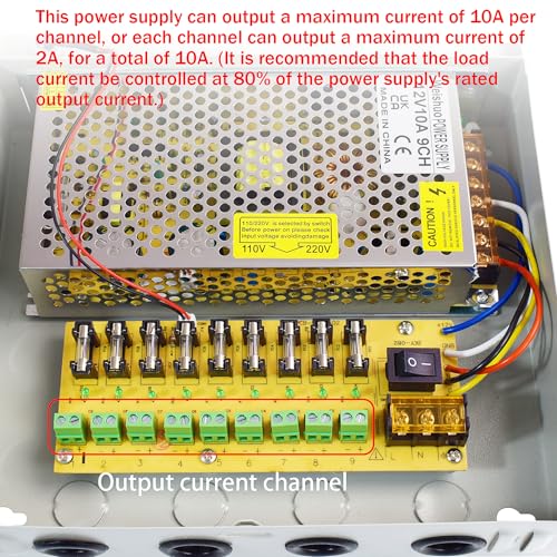 Alimentation 12V 10A 9 canaux pour centraliser et protéger vos caméras - 5