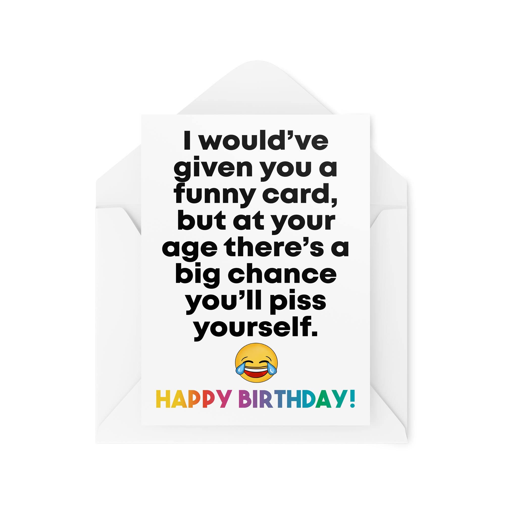 Tongue in Peach Funny Cards Rude Birthday Card 40th 50th 60th 70th Sister Mum Greeting Card Witty Humour Laughter Banter Rude Offensive Joke Card Fun TIP_Card_CBH25 White