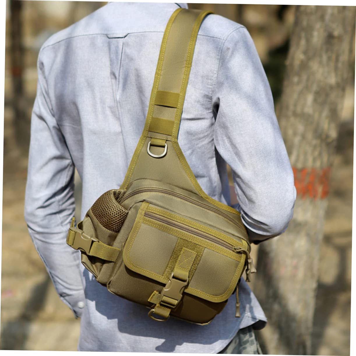 DECHOUS Borsa Tattica Portatile Borsa Tracolla Resistente All Usura Da Campeggio Cerniera Liscia e Resistente Adatta Per Escursionismo Outdoor e Attività Sportive