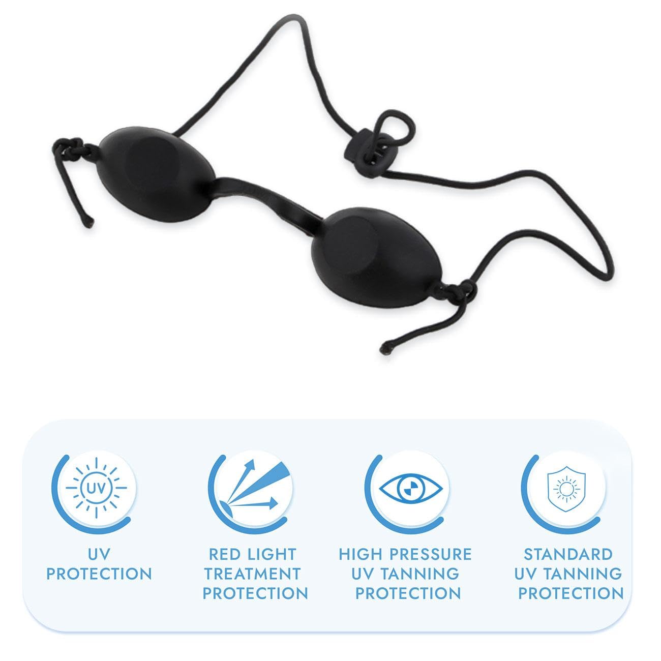 xihongshi 2 Pcs Sunbed Goggles,Safety Goggles Eye Protection Glasses - Image 3