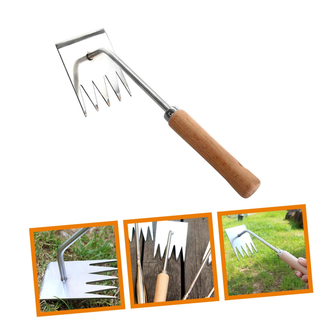 TOYANDONA 3 Stück Hand Unkrautstecher mit Ergonomischem Holzgriff Multifunktionales Gartenwerkzeug für Effizientes Jäten und Wurzelentfernung für Hobbygärtner und Profis