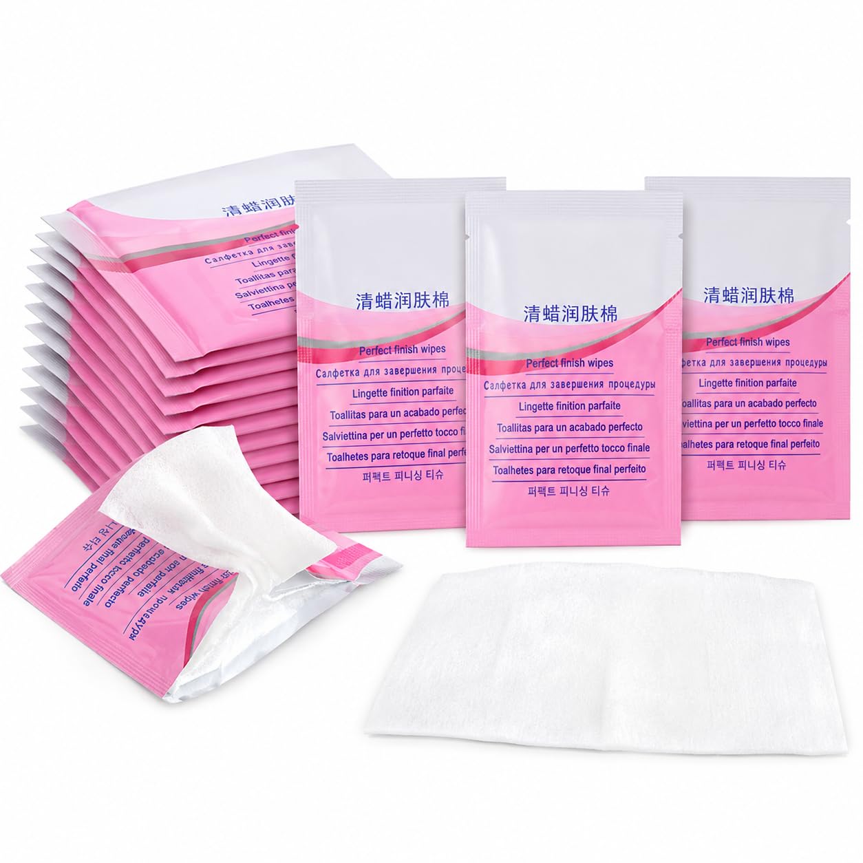 20pcs Post Wax Oil Wipes, Wax Remover Wipes Skin Waxing Wipes for Home Salon Facial Body Skin Care After Waxing Finishing Wipes Wax Remover Cleaning