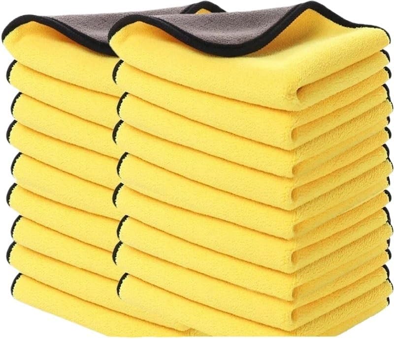 Double Sides Car Microfiber Cloths Super Absorbent Washing Drying Cleaning Towels Detailing Towel Rags Clean Tool(30x60cm,20pcs)